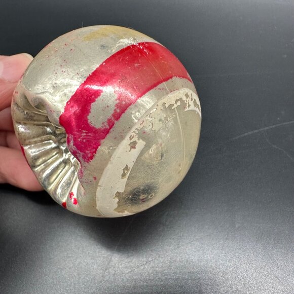 Vintage Shiny Brite Christmas Ornaments Mid Century Set Of 4 USA Indent Tornado - Picture 7 of 13